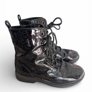 Wonder Nation Black Glitter Kids Boots
